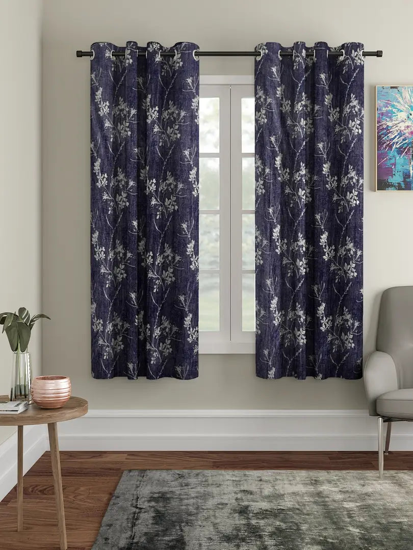 FasHome Grey Polyester Window Curtains For Your Homes