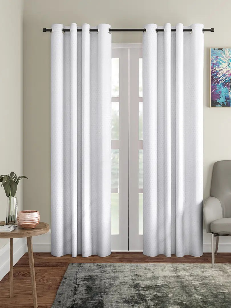 FasHome Modern Polyester Long Door Curtain (Pack Of 2)