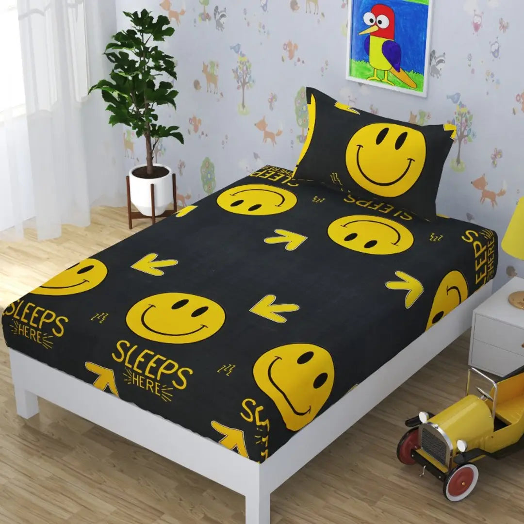 KIDZANIA SINGLE BED ELASTIC FITTED BEDSHEETS