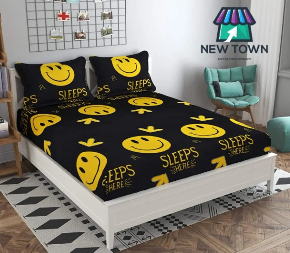 NEWTOWN Elastic Fitted Bedsheet