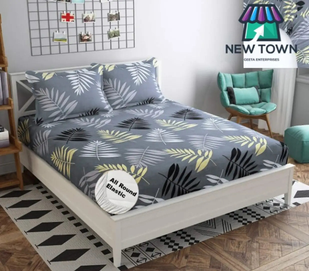 NEWTOWN Elastic Fitted Bedsheet