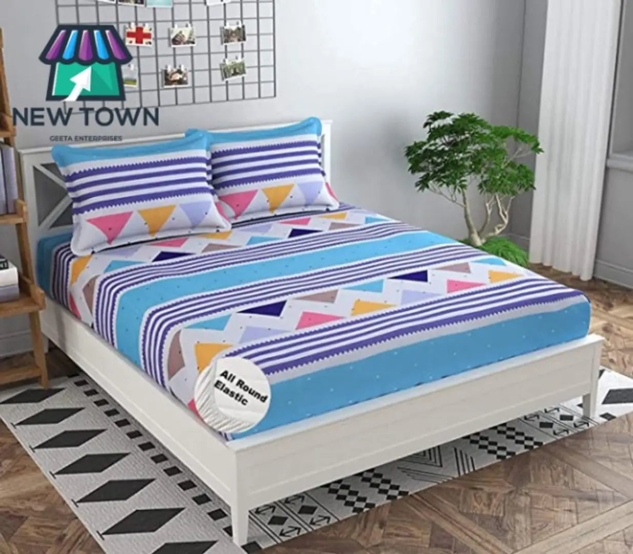 NEWTOWN Elastic Fitted Bedsheet