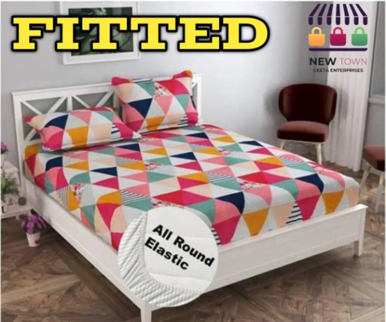 NEWTOWN Elastic Fitted Bedsheet